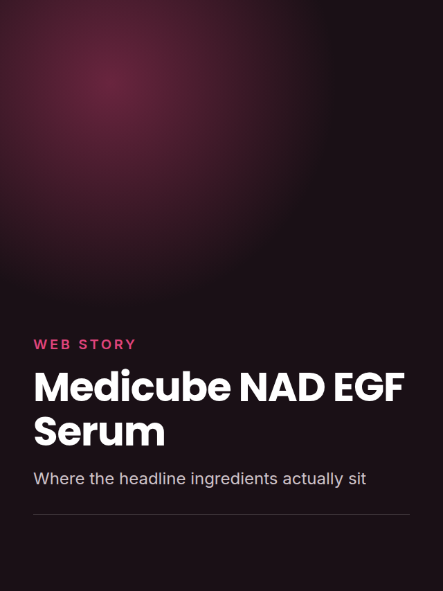 Medicube NAD EGF Firming Serum, read from its list